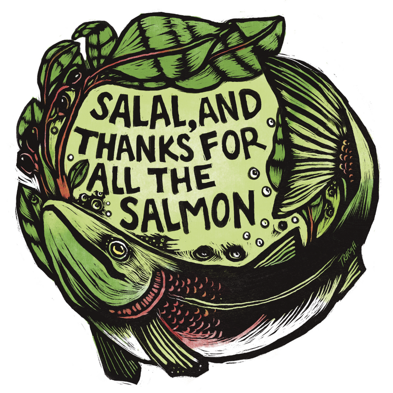 Salal, And Thanks for All the Salmon, Digital illustration (homage piece)