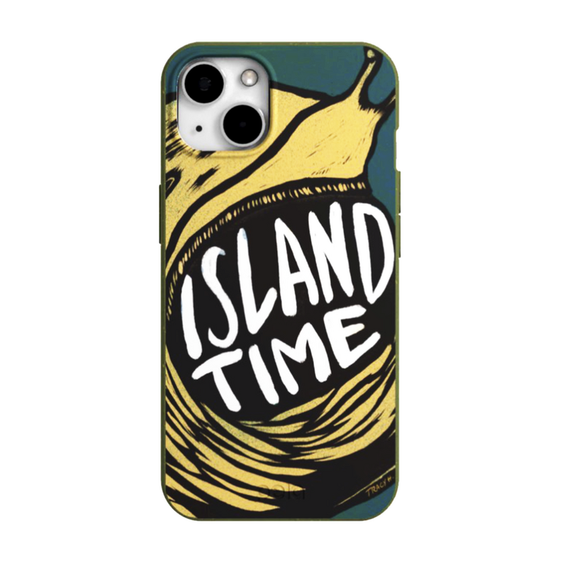 Island Time, Digital Illustration Mock up on a cel phone case