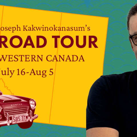 Social media graphic for Joseph's book tour. Features the car a villain drives in 'My Indian Summer'.