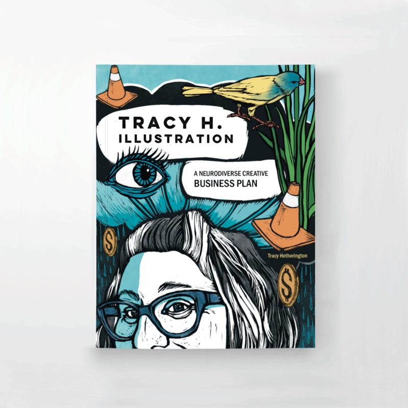 Book Cover Illustration and design, 'A Neurodiverse Creative Business Plan', Tracy Hetherington