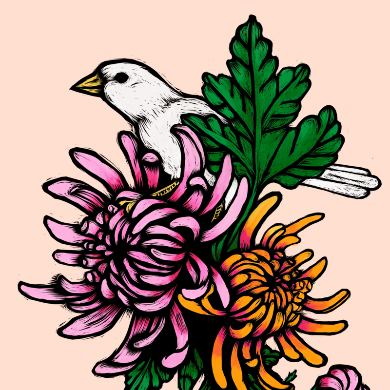 Astral Canary, Tracy's tattoo, right arm 